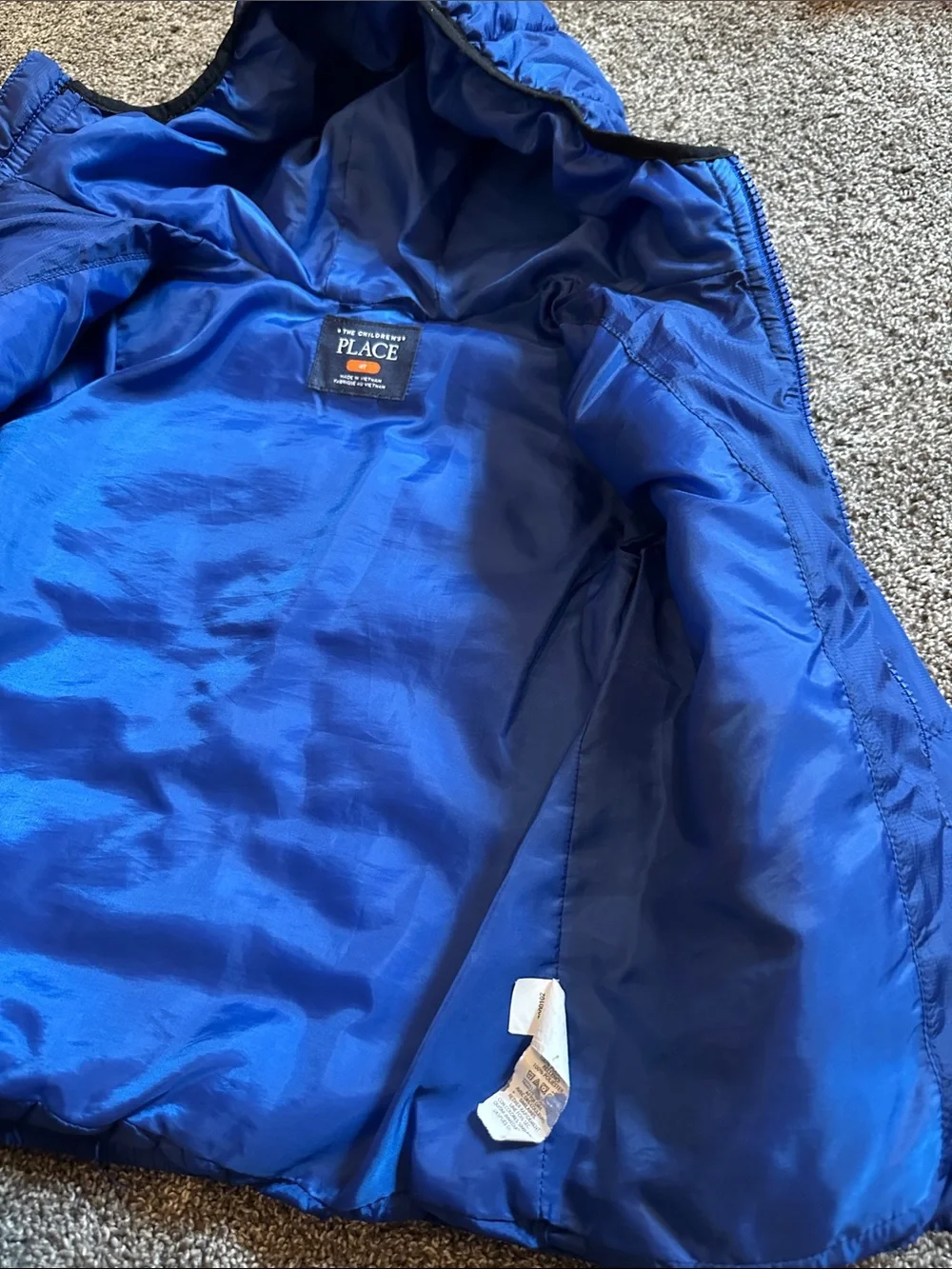 The Children's Place Royal Blue Hooded Puffer Jacket